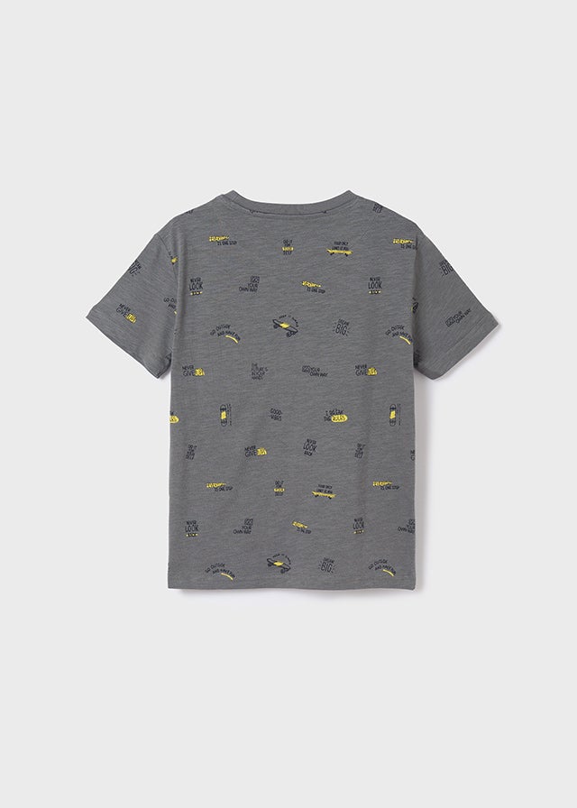 Printed s/s t-shirt for teen boy - Steel Mayoral