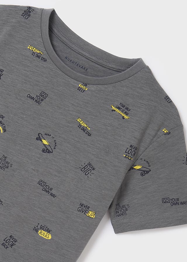 Printed s/s t-shirt for teen boy - Steel Mayoral