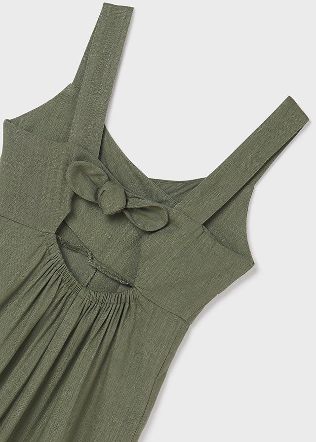 Linen jumpsuit for teen girl - Seaweed Mayoral