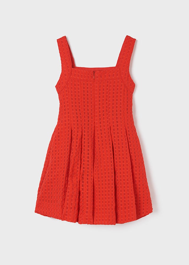 Fitted dress for teen girl - Carmine Red Mayoral