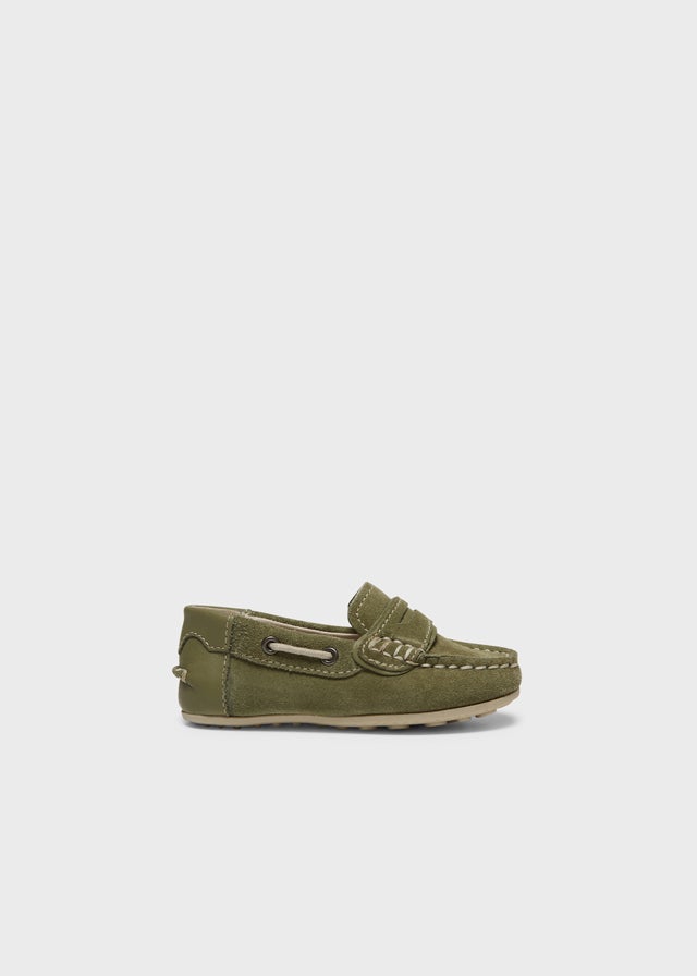 Leather moccasins for baby boy - Moss Mayoral