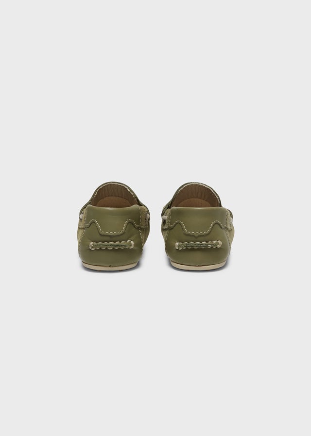 Leather moccasins for baby boy - Moss Mayoral