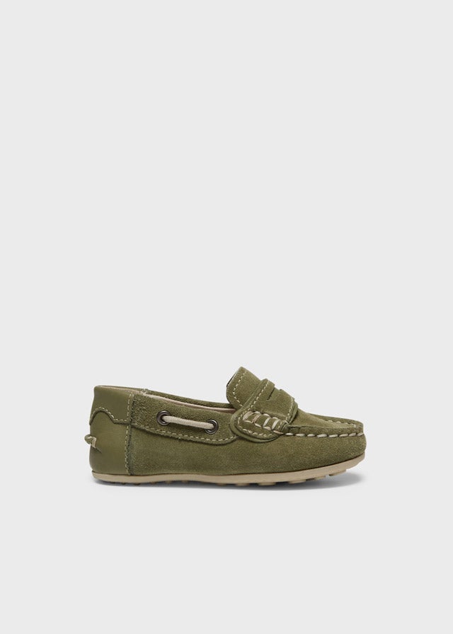 Leather moccasins for boy - Moss Mayoral