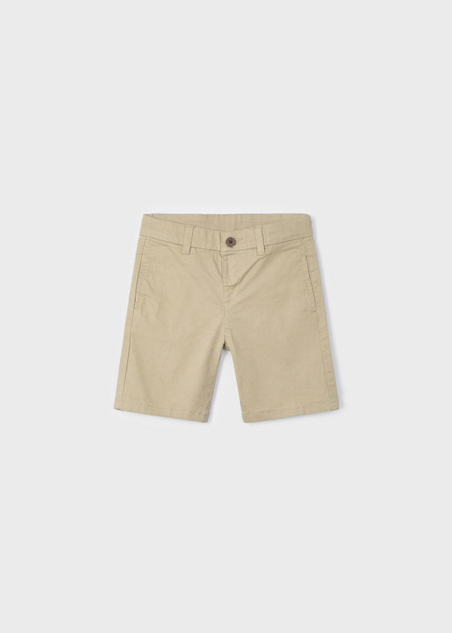 Mayoral Basic twill chino shorts for boy - Beige Mayoral