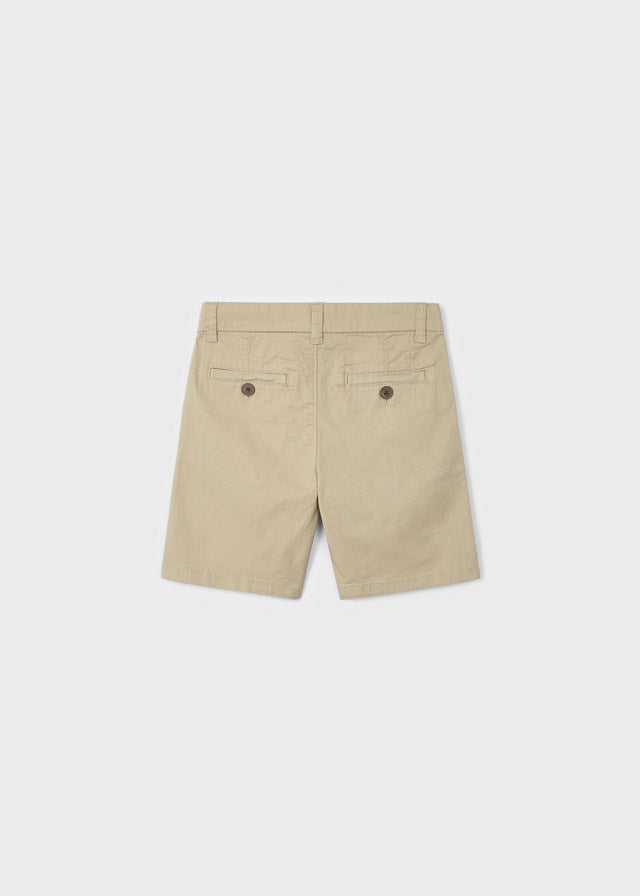 Mayoral Basic twill chino shorts for boy - Beige Mayoral