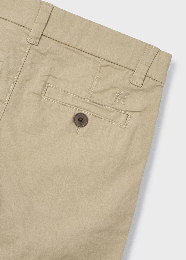 Mayoral Basic twill chino shorts for boy - Beige Mayoral