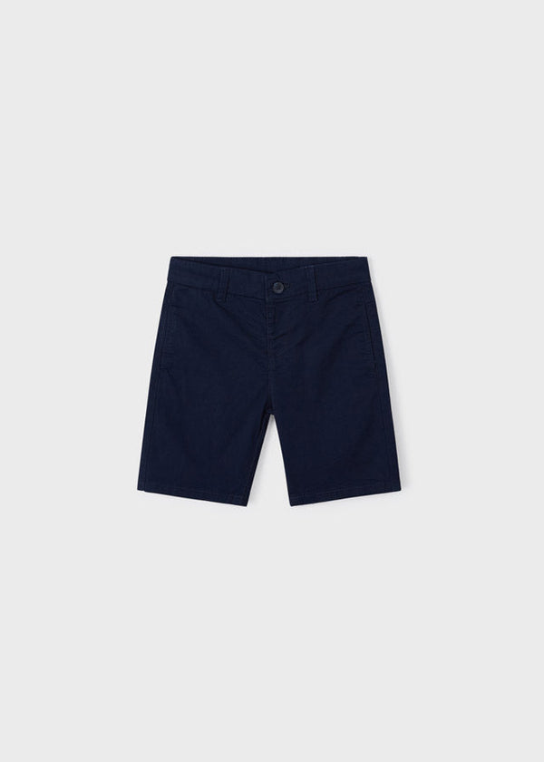 Mayoral Basic twill chino shorts for boy - Navy Mayoral