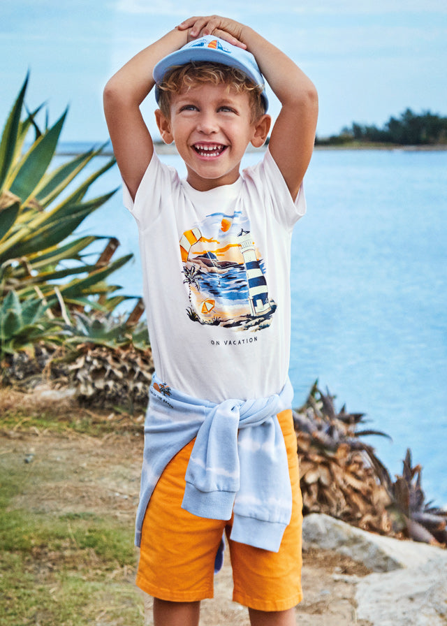 Mayoral Basic 5 pockets twill shorts for boy - Mango Mayoral