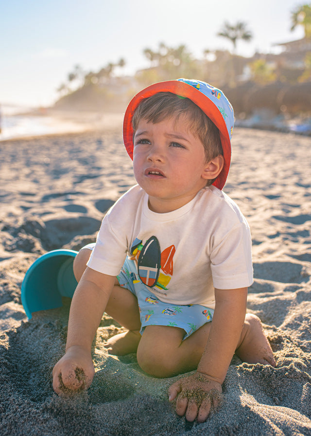 Mayoral S/s t-shirt for baby boy - Cream Mayoral