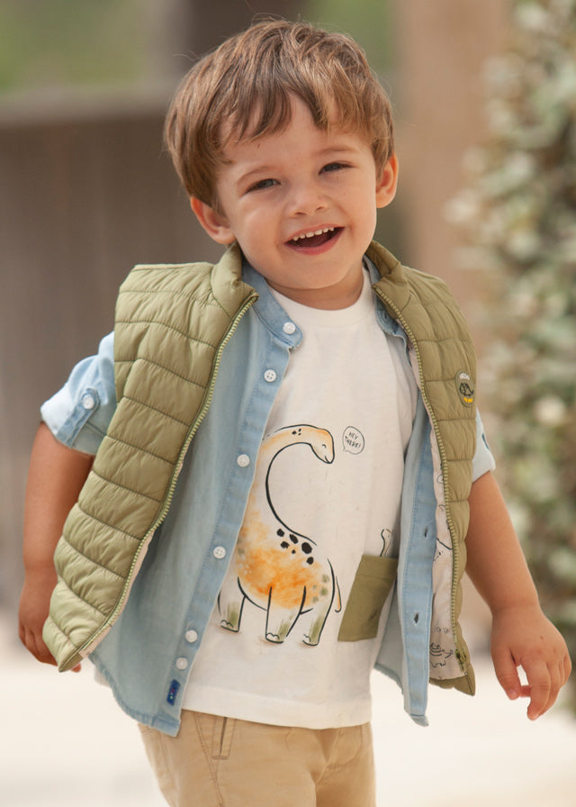 Mayoral S/s t-shirt for baby boy - Cream Mayoral