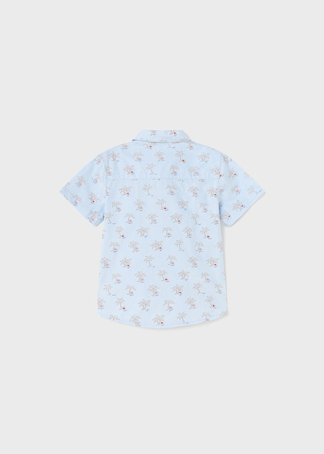 Mayoral S/s printed shirt for baby boy - Lightblue Mayoral