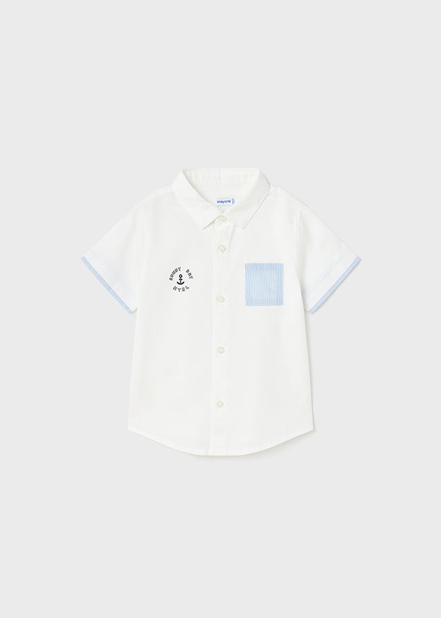 Mayoral Detailed S/s shirt for baby boy - White Mayoral