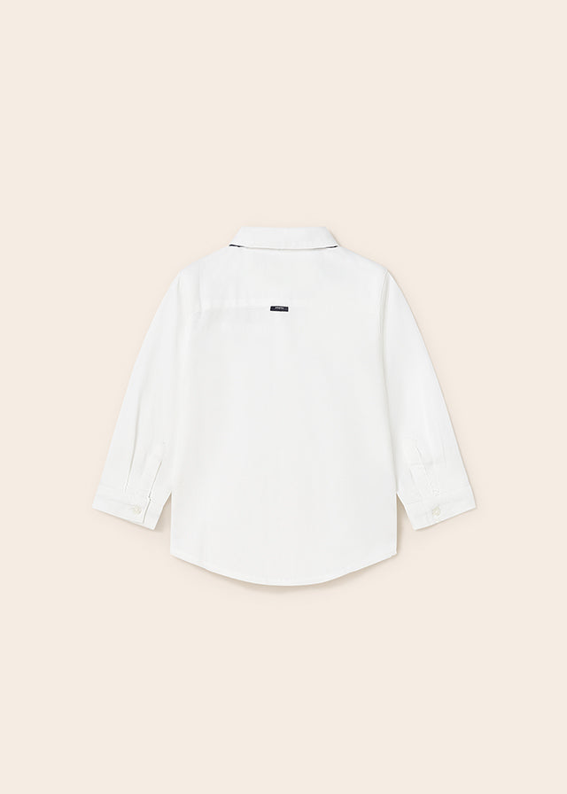 Mayoral L/s dressy shirt for baby boy - White Mayoral