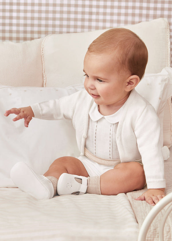 Mayoral Short set for newborn boy - Natural Mayoral