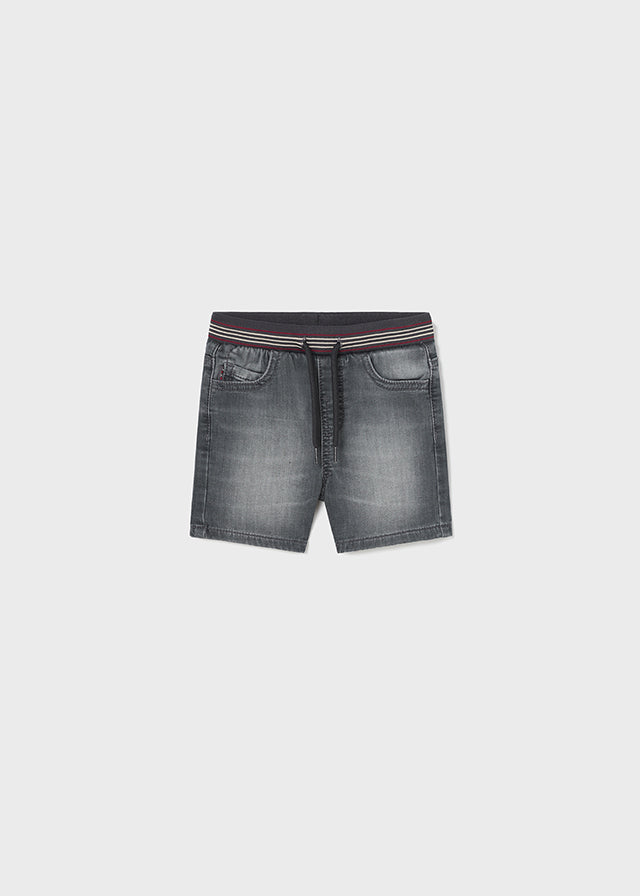 Mayoral soft denim shorts for baby boy - Dark Grey Mayoral