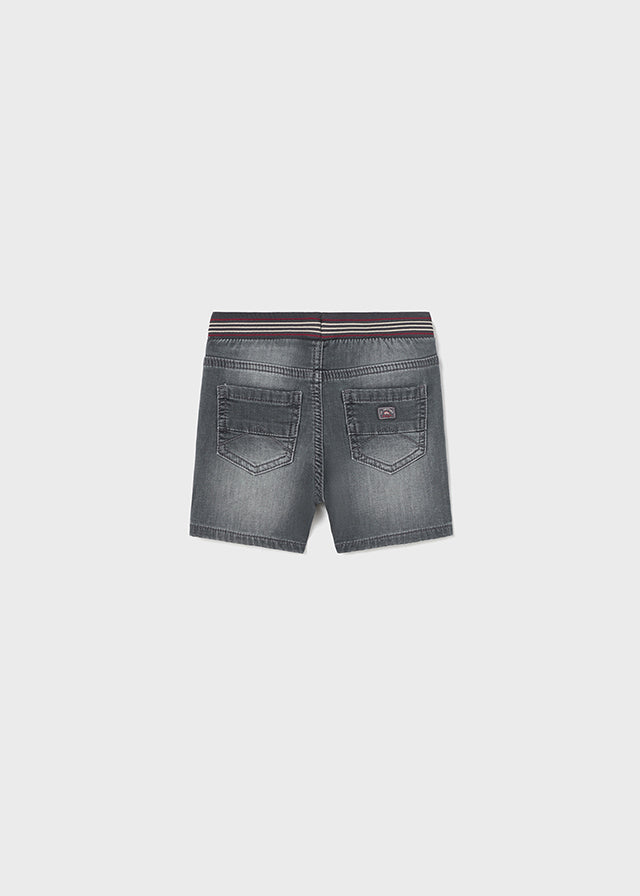Mayoral soft denim shorts for baby boy - Dark Grey Mayoral