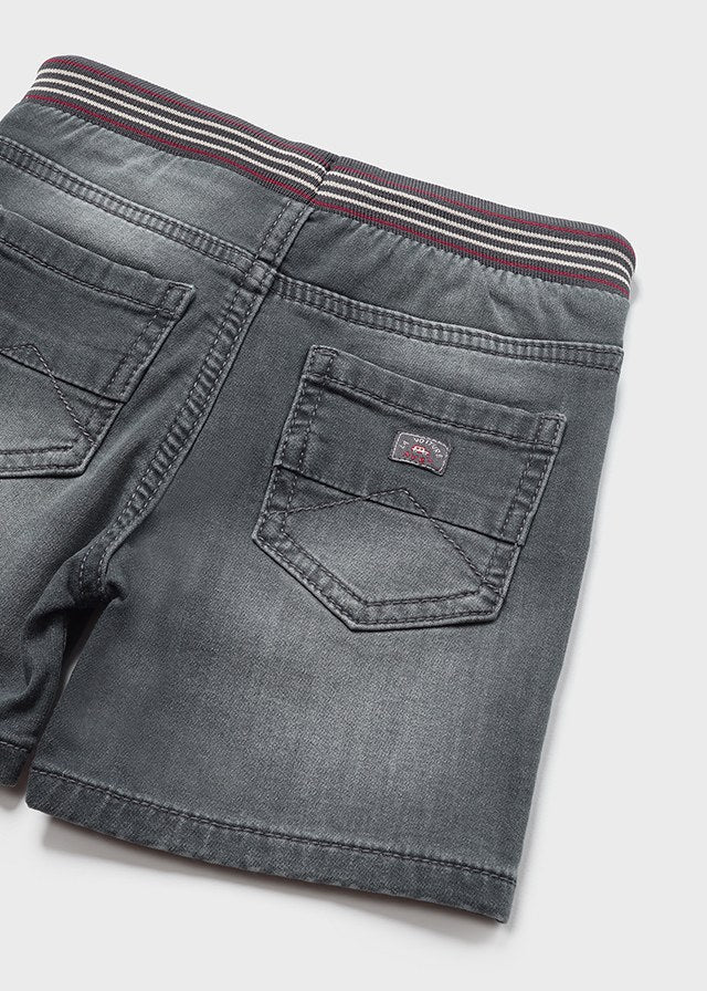 Mayoral soft denim shorts for baby boy - Dark Grey Mayoral
