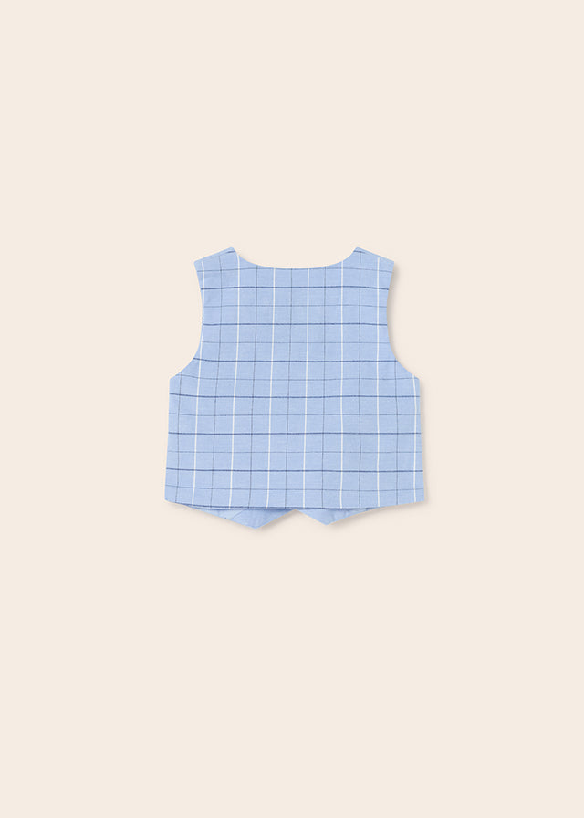 Mayoral Dressy linen vest for baby boy - Lightblue Mayoral