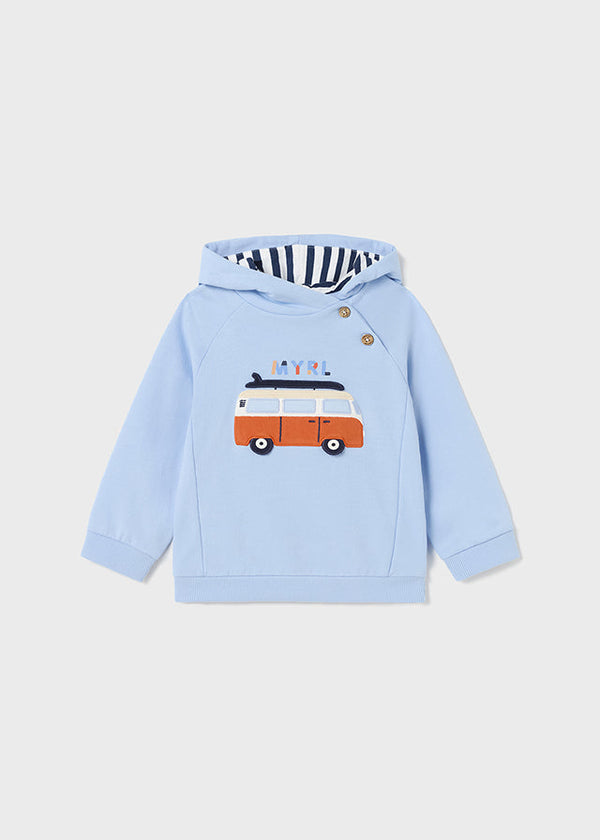 Mayoral Pullover with hood for baby boy - Lightblue Mayoral