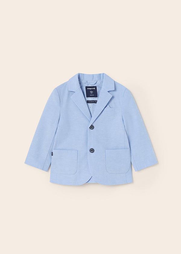 Mayoral Linen jacket for baby boy - Lightblue Mayoral