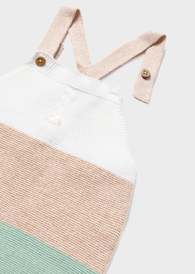 Mayoral Knit dungarees set for newborn boy - Aqua Mayoral