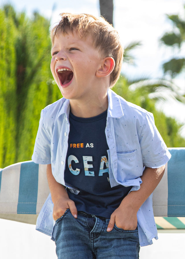 Mayoral S/s t-shirt for boy - Blue Mayoral