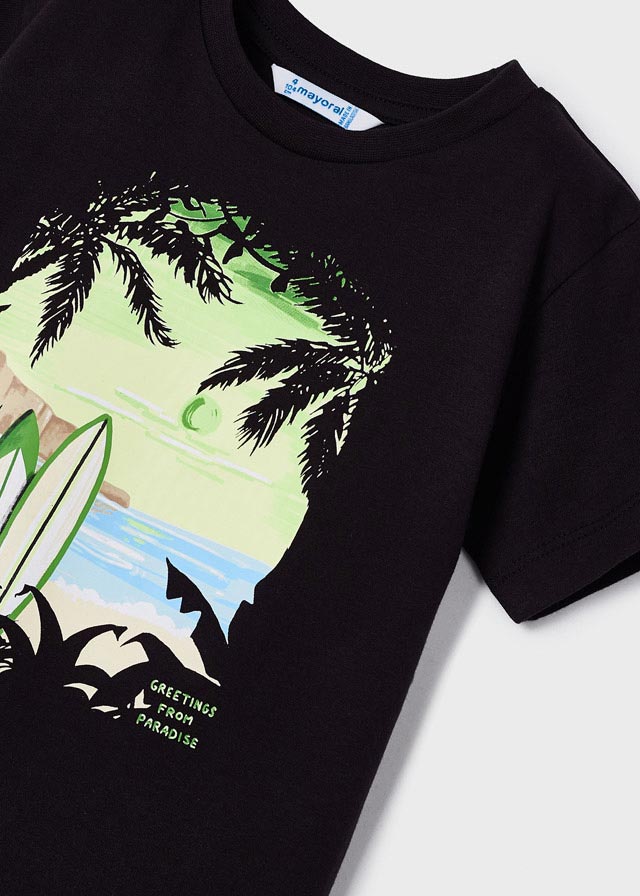Mayoral S/s t-shirt for boy - Black Mayoral
