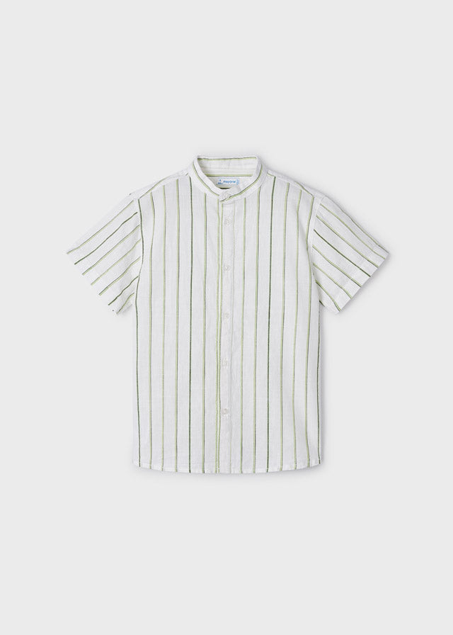 Mayoral Stripes s/s shirt for boy - Green Mayoral