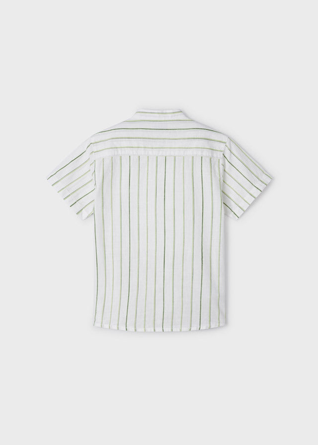 Mayoral Stripes s/s shirt for boy - Green Mayoral