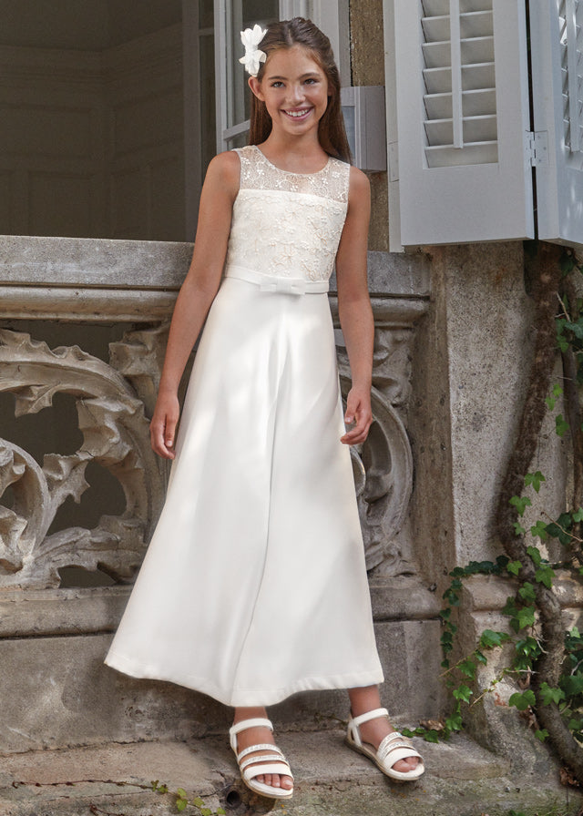 WHITE WIDE LEG JUMPSUIT GIRL  - White Abel and Lula
