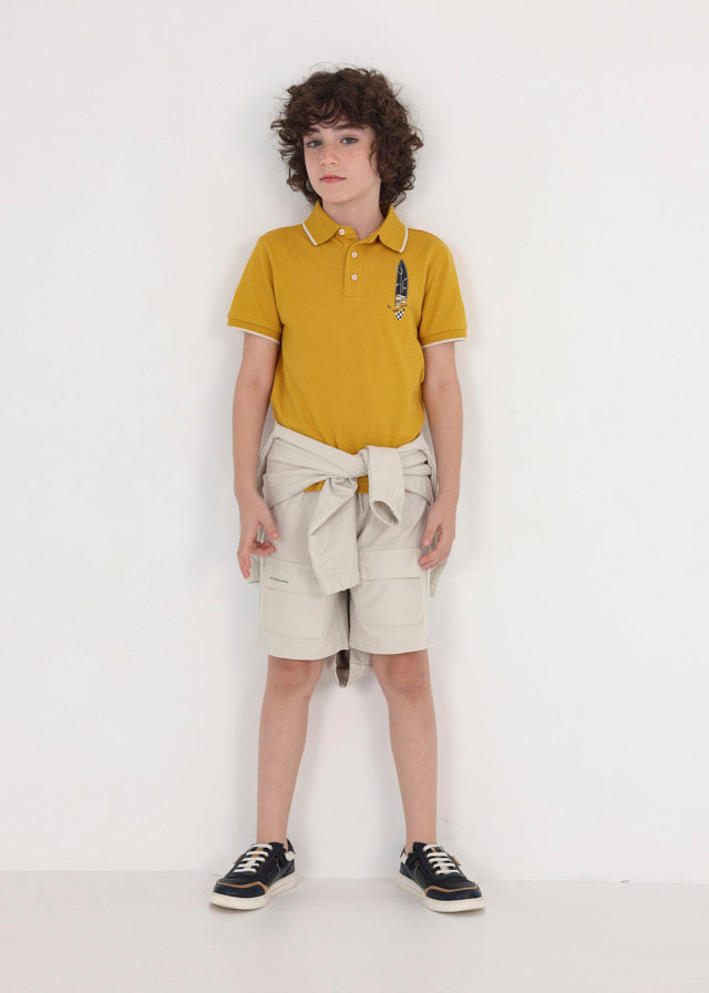 Mayoral S/s polo for teen boy - Curry Mayoral