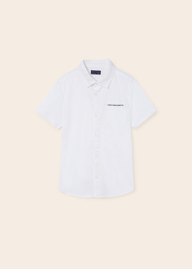 Mayoral Short sleeve dress shirt for teen boy - White Mayoral