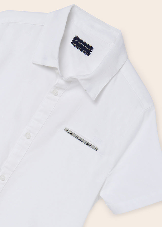 Mayoral Short sleeve dress shirt for teen boy - White Mayoral