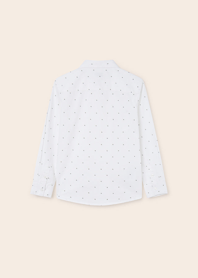 Mayoral L/s shirt for teen boy - White Mayoral