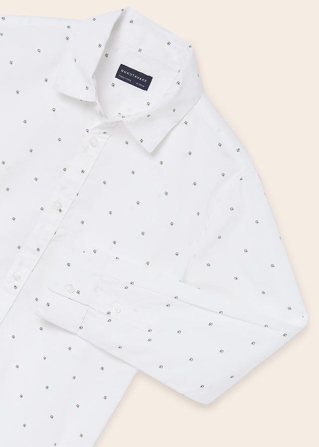 Mayoral L/s shirt for teen boy - White Mayoral