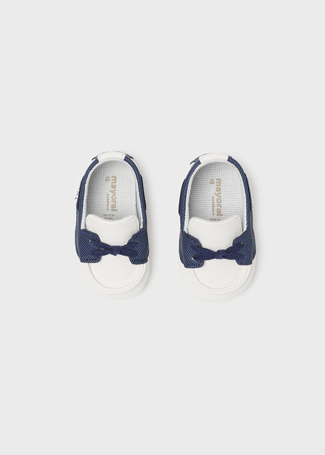 Mayoral Moccasins for newborn boy - White-Indi Mayoral