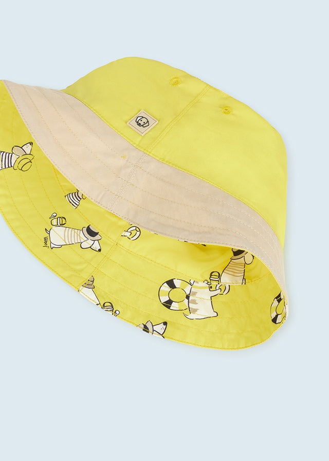 Mayoral Reversible bucket hat for baby boy - Lemon Mayoral