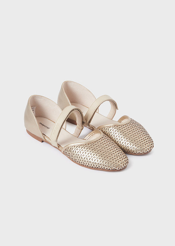 Mayoral D'orsay flats for girl - Gold-beige Mayoral