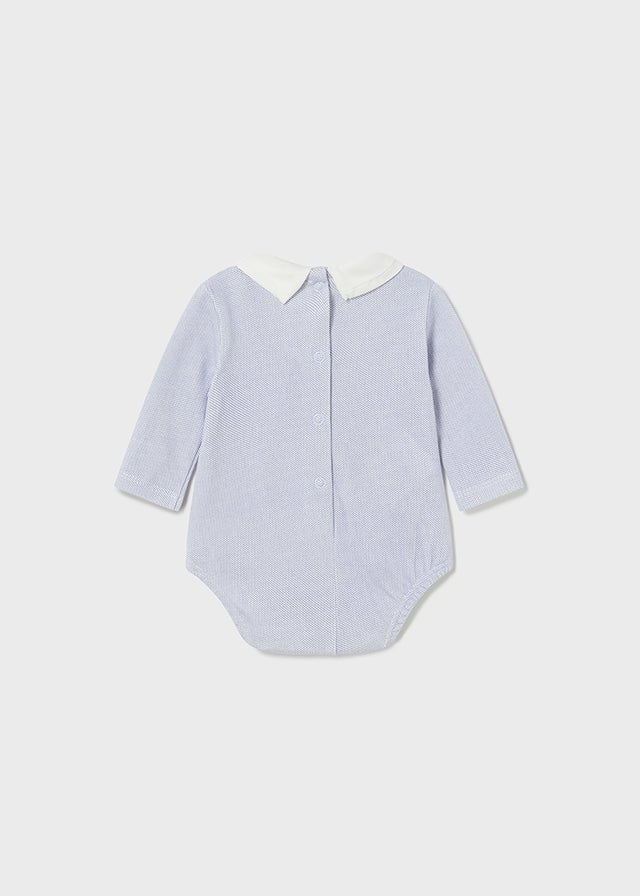 2758 - Bodysuit for newborn boy - Winterblue - Be Chic