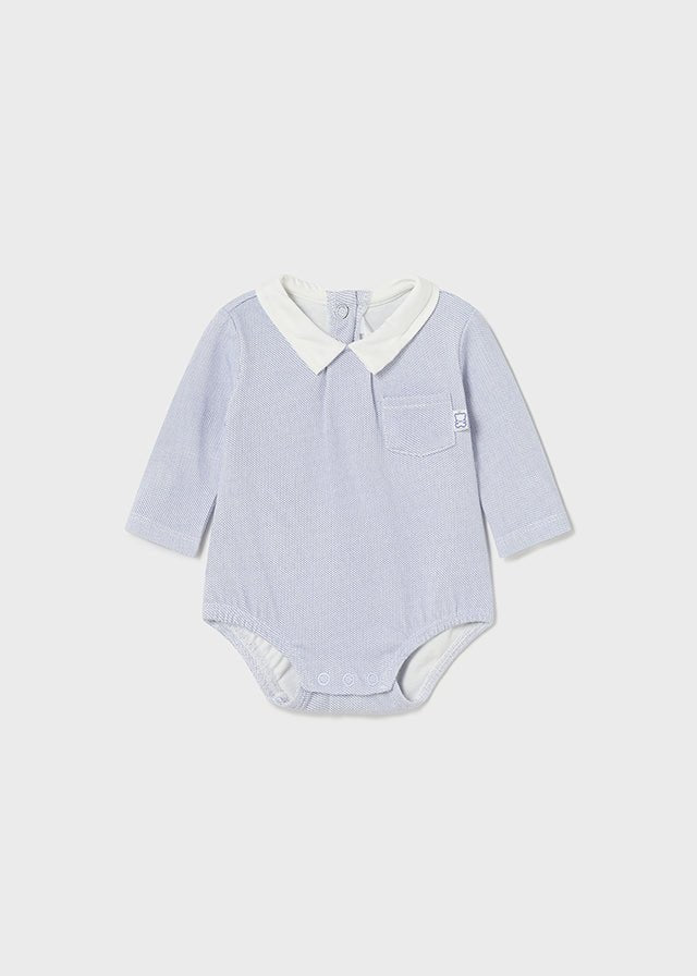 2758 - Bodysuit for newborn boy - Winterblue - Be Chic