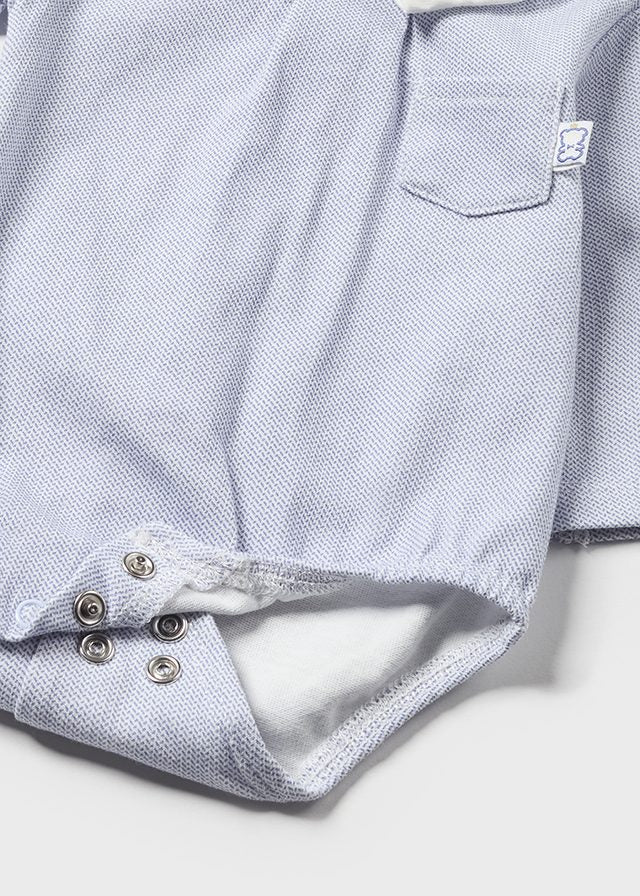 2758 - Bodysuit for newborn boy - Winterblue - Be Chic