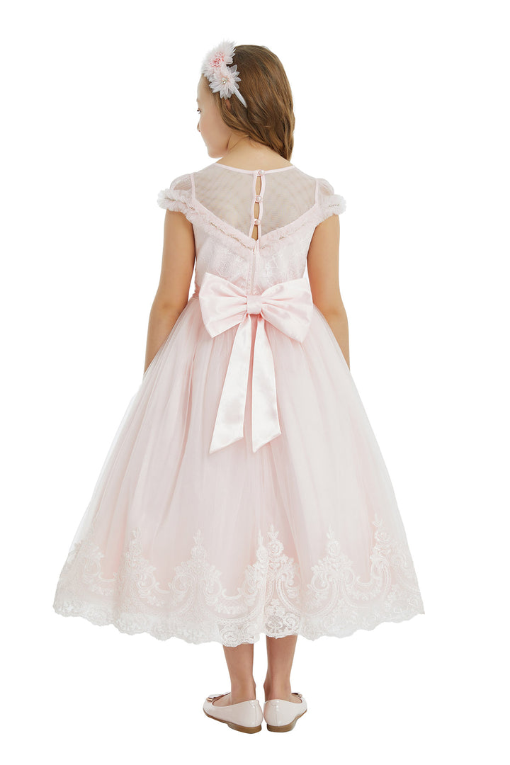 Girl Long Tulle Powder Dress Pamina