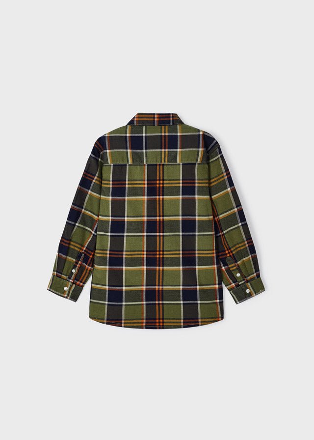 4109 - L/s checked shirt for boy - Oregano - Be Chic
