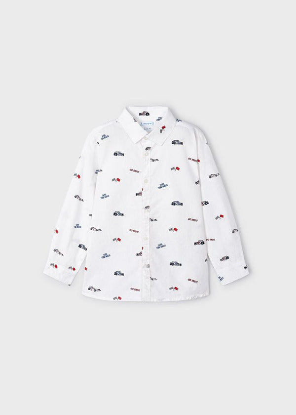 4110 - L/s shirt for boy - White⁷ - Be Chic