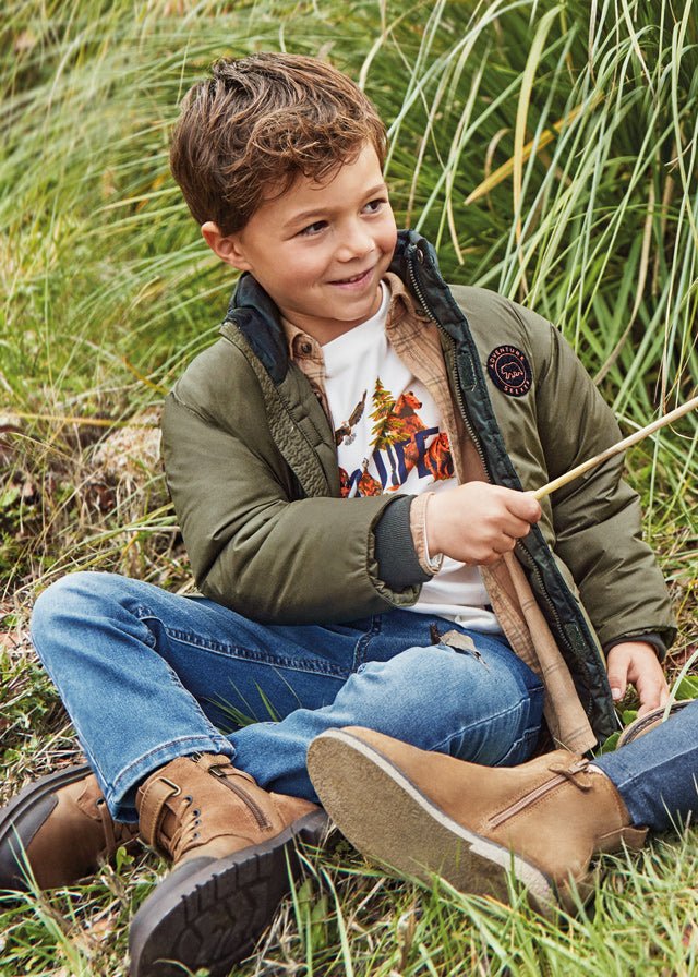 4436 - Jacket without hood for boy - Oregano - Be Chic