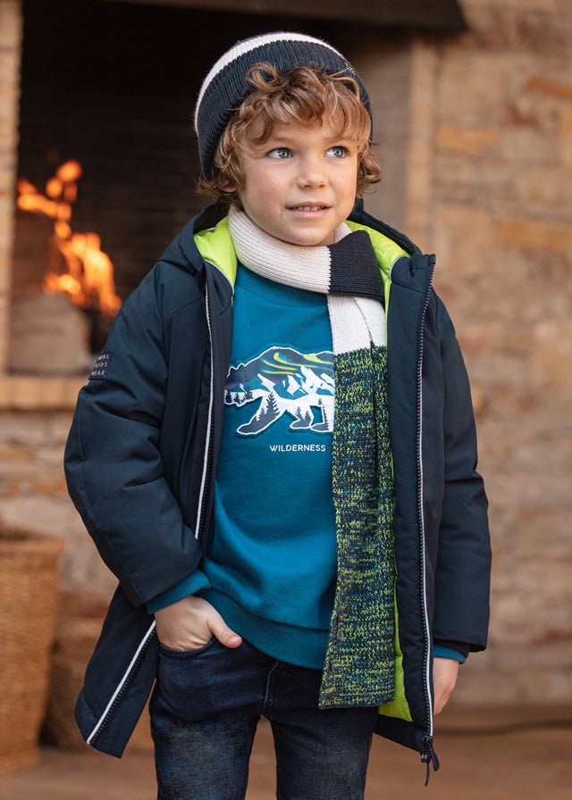 4442 - Parka for boy - Deep Blue - Be Chic