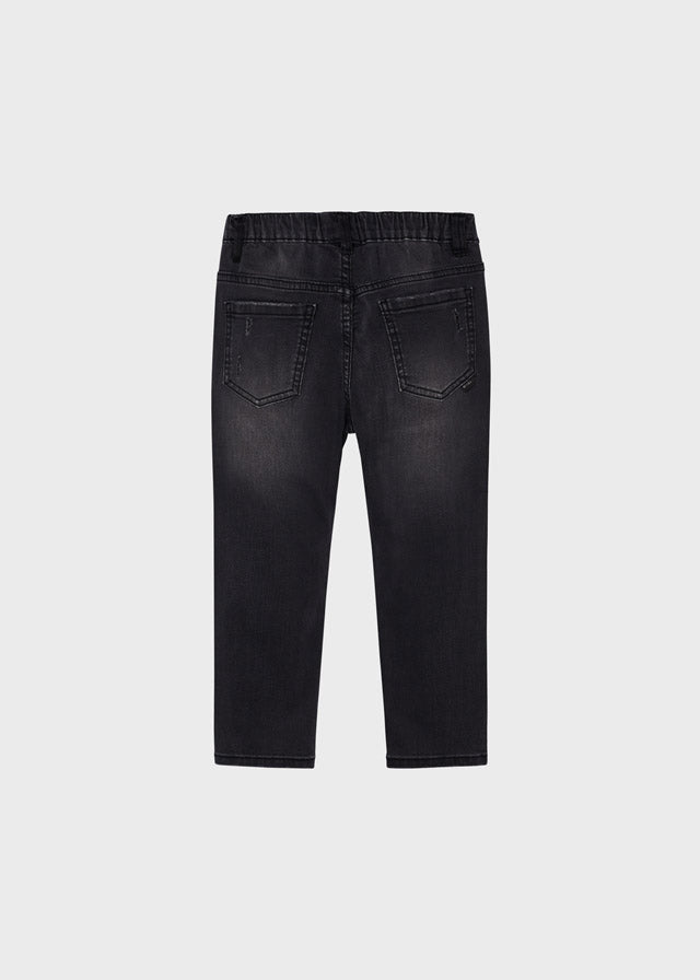 4513 - Ripped denim cargo pants for boy - Dark Grey - Be Chic