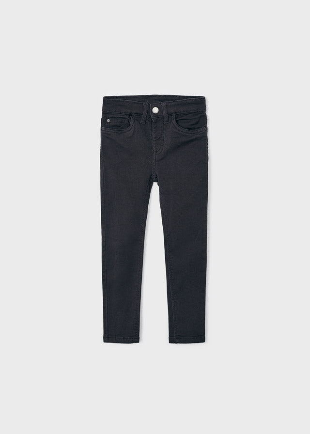 4523 - Soft slim fit pants for boy - Charcoal - Be Chic