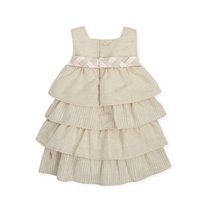 Girl Flor Del Desierto Dress-Sand Tutto Piccolo