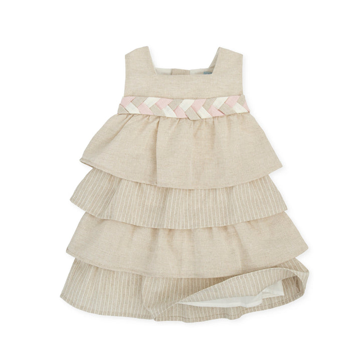 Girl Flor Del Desierto Dress-Sand Tutto Piccolo